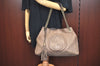 Authentic GUCCI SOHO Tassel Shoulder Tote Bag Chain Leather 303982 Brown K9535