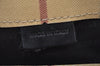 Authentic BURBERRY Vintage Nova Check PVC Leather Hand Bag Beige K9536
