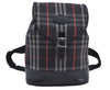 Authentic BURBERRY Vintage Nova Check Canvas Backpack Nevy Blue K9537