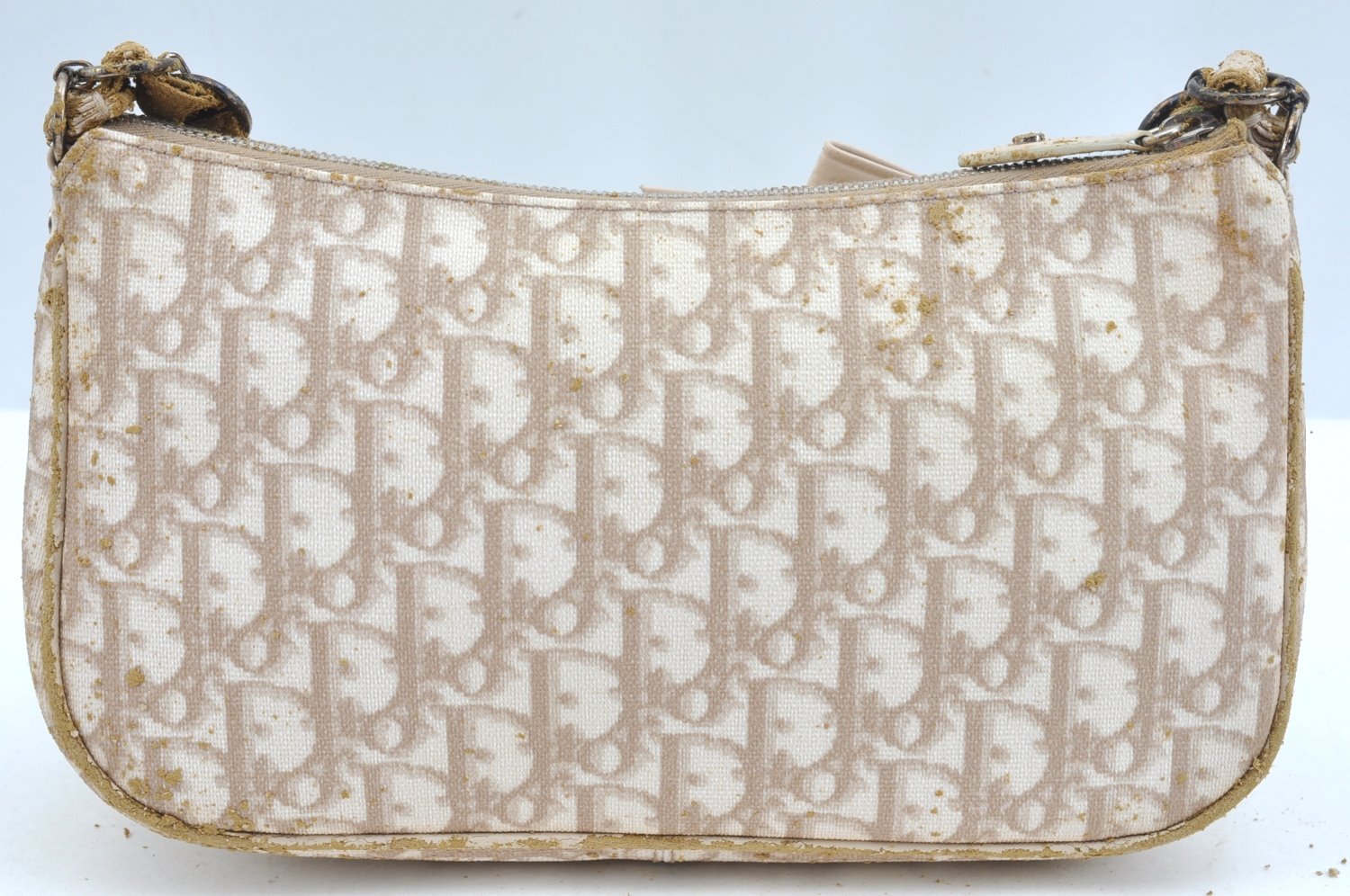 Authentic Christian Dior Trotter Romantic Hand Bag Purse PVC Leather Junk K9541