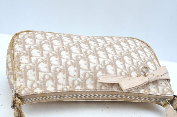 Authentic Christian Dior Trotter Romantic Hand Bag Purse PVC Leather Junk K9541