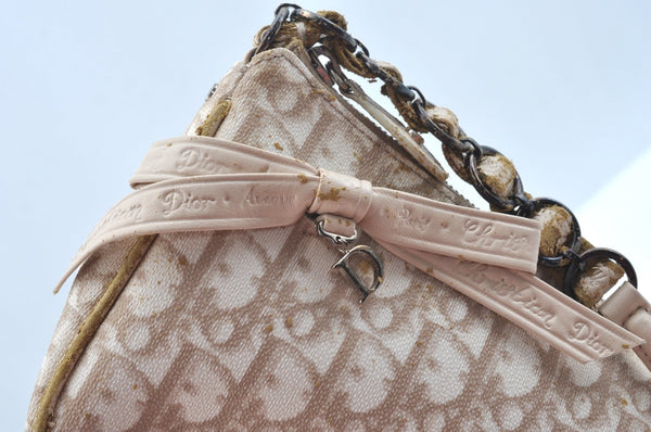 Authentic Christian Dior Trotter Romantic Hand Bag Purse PVC Leather Junk K9541