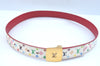 Louis Vuitton Monogram Multicolor Ceinture Belt White 90cm 35.4" M9682 LV K9542