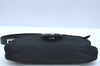 Authentic FENDI Mamma Baguette Shoulder Hand Bag Jersey Leather Black K9543