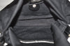 Authentic FENDI Mamma Baguette Shoulder Hand Bag Jersey Leather Black K9543