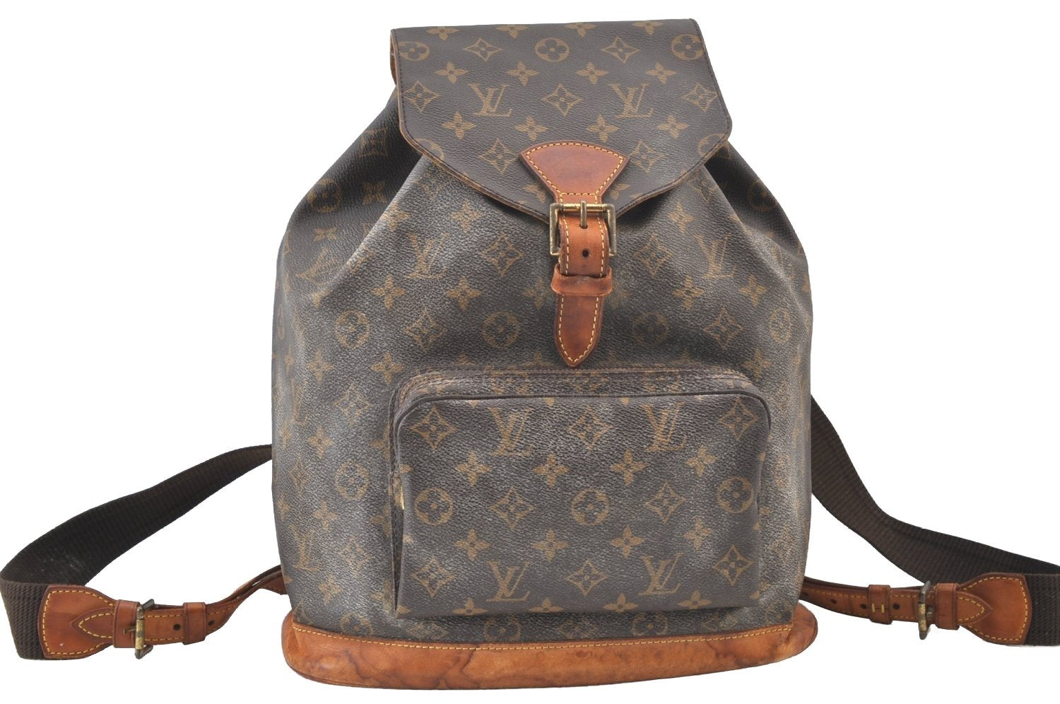 Authentic Louis Vuitton Monogram Montsouris GM Backpack M51135 LV K9544