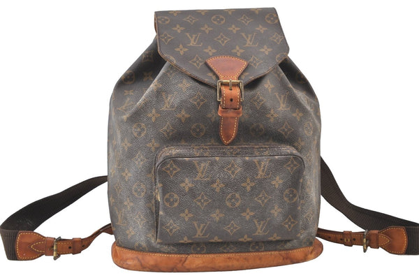 Authentic Louis Vuitton Monogram Montsouris GM Backpack M51135 LV K9544