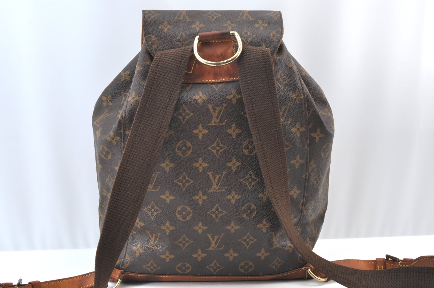 Authentic Louis Vuitton Monogram Montsouris GM Backpack M51135 LV K9544