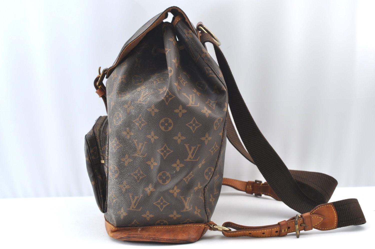 Authentic Louis Vuitton Monogram Montsouris GM Backpack M51135 LV K9544