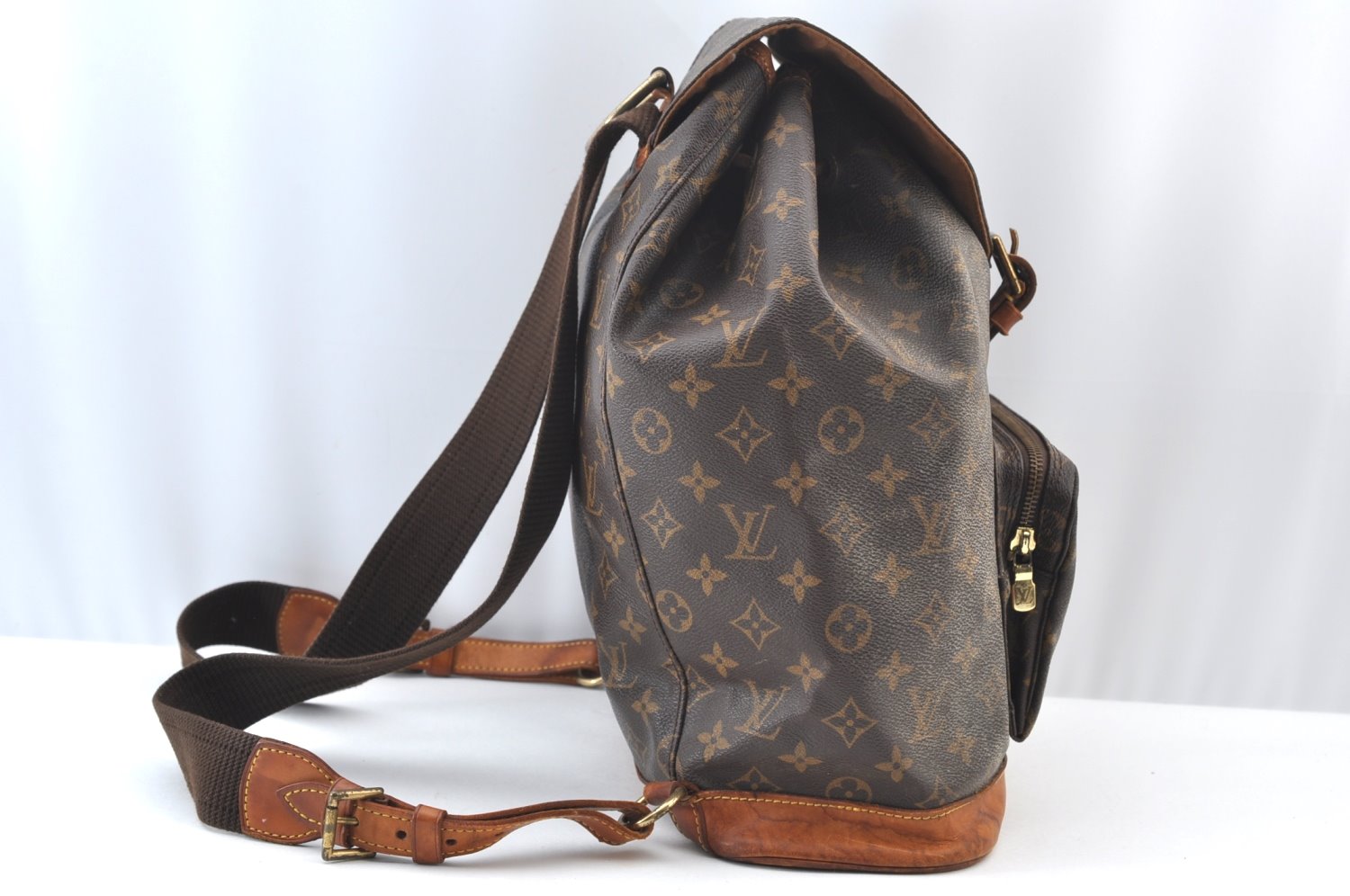 Authentic Louis Vuitton Monogram Montsouris GM Backpack M51135 LV K9544