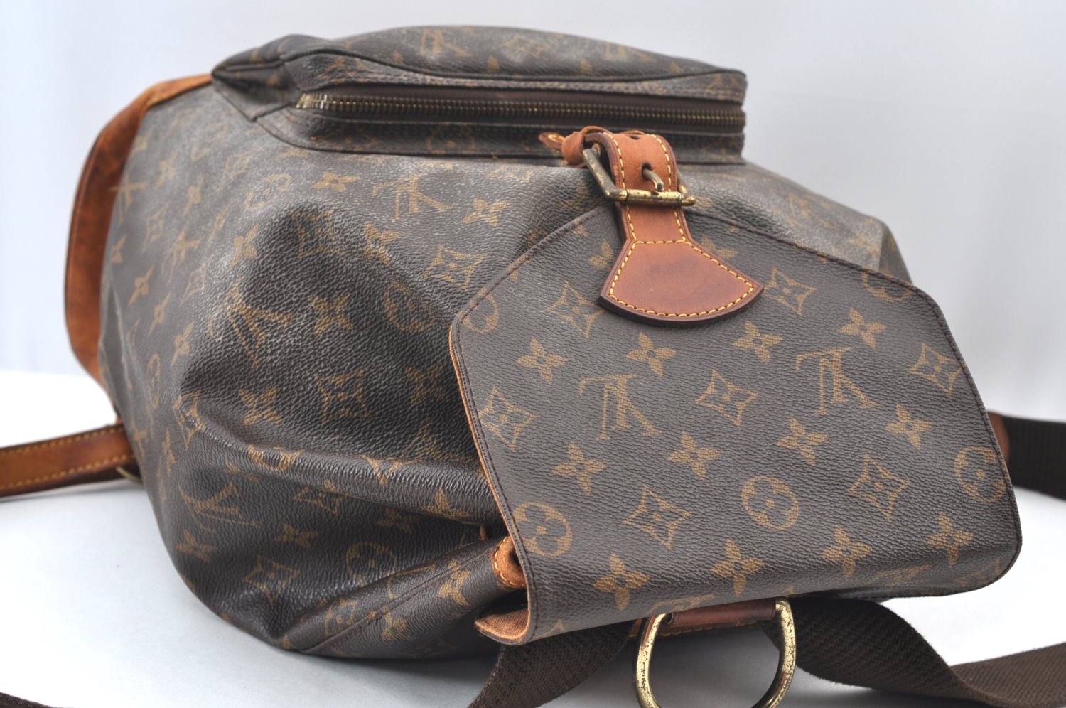 Authentic Louis Vuitton Monogram Montsouris GM Backpack M51135 LV K9544