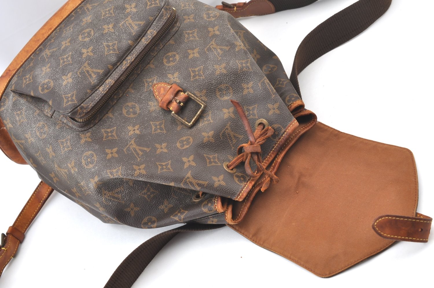 Authentic Louis Vuitton Monogram Montsouris GM Backpack M51135 LV K9544