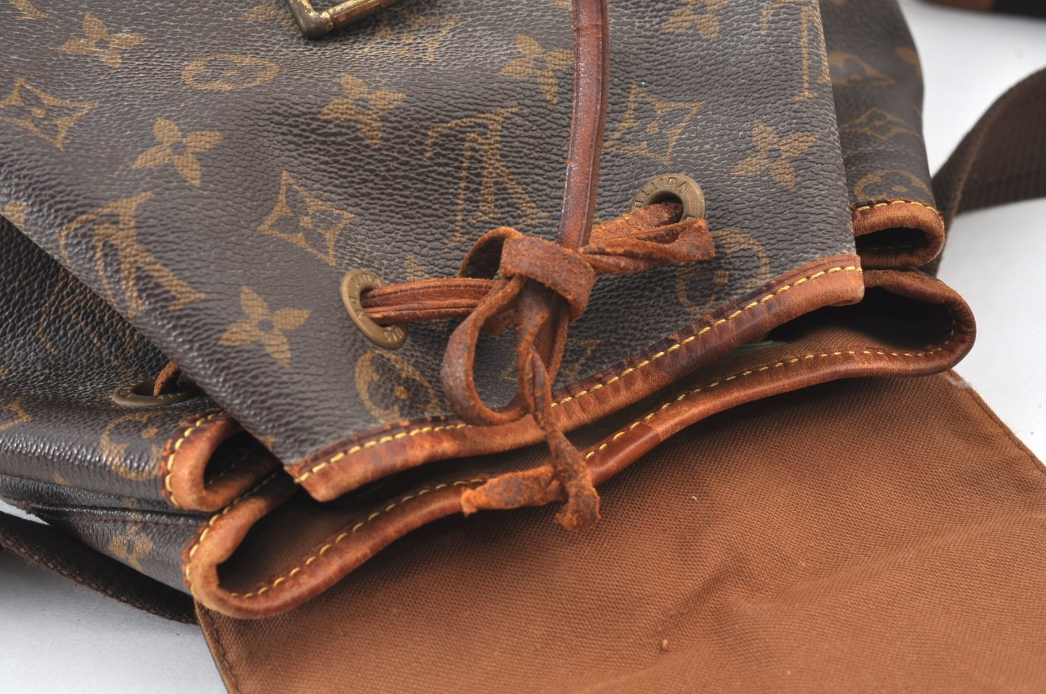 Authentic Louis Vuitton Monogram Montsouris GM Backpack M51135 LV K9544