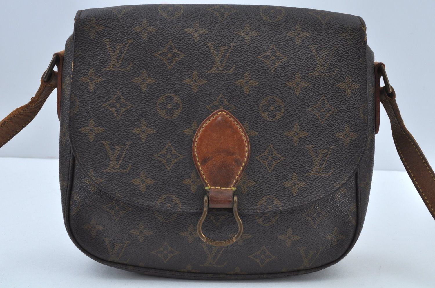 Authentic Louis Vuitton Monogram Saint Cloud GM M51242 Shoulder Cross Bag K9545