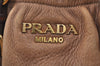 Authentic PRADA Leather Nappa 2way Shoulder Bag Brown Junk K9550