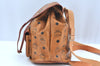 Authentic MCM Visetos Leather Vintage Backpack Brown K9552