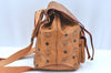 Authentic MCM Visetos Leather Vintage Backpack Brown K9552