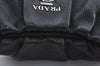 Authentic PRADA Leather Nappa Plastic Shoulder Hand Bag Black K9554