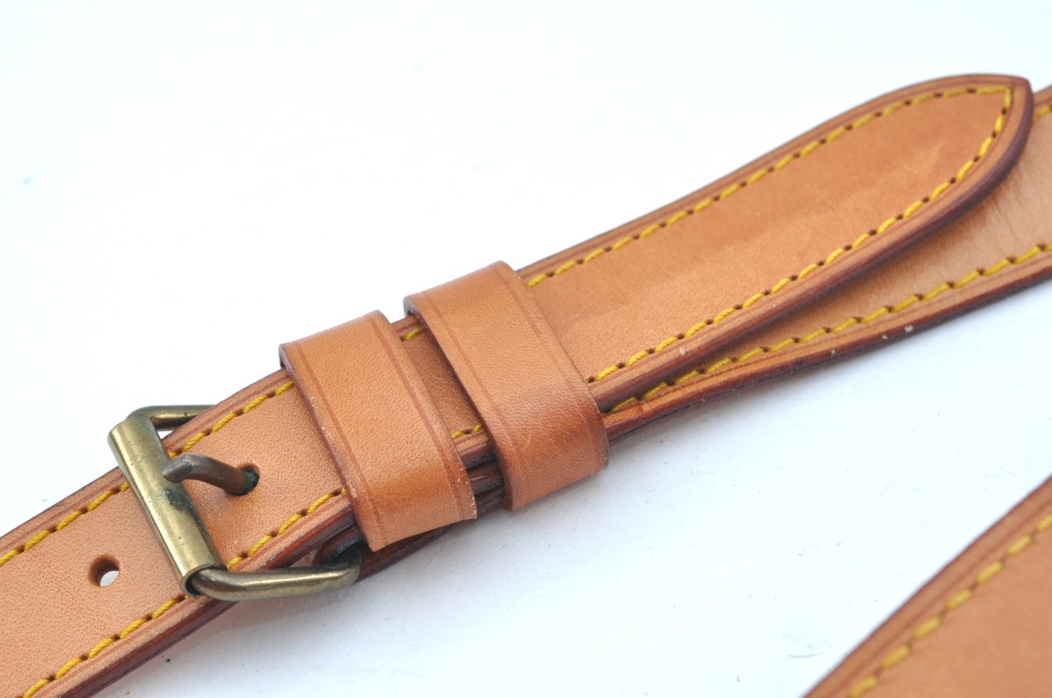 Authentic Louis Vuitton Leather Shoulder Strap Beige 39.8-44.1