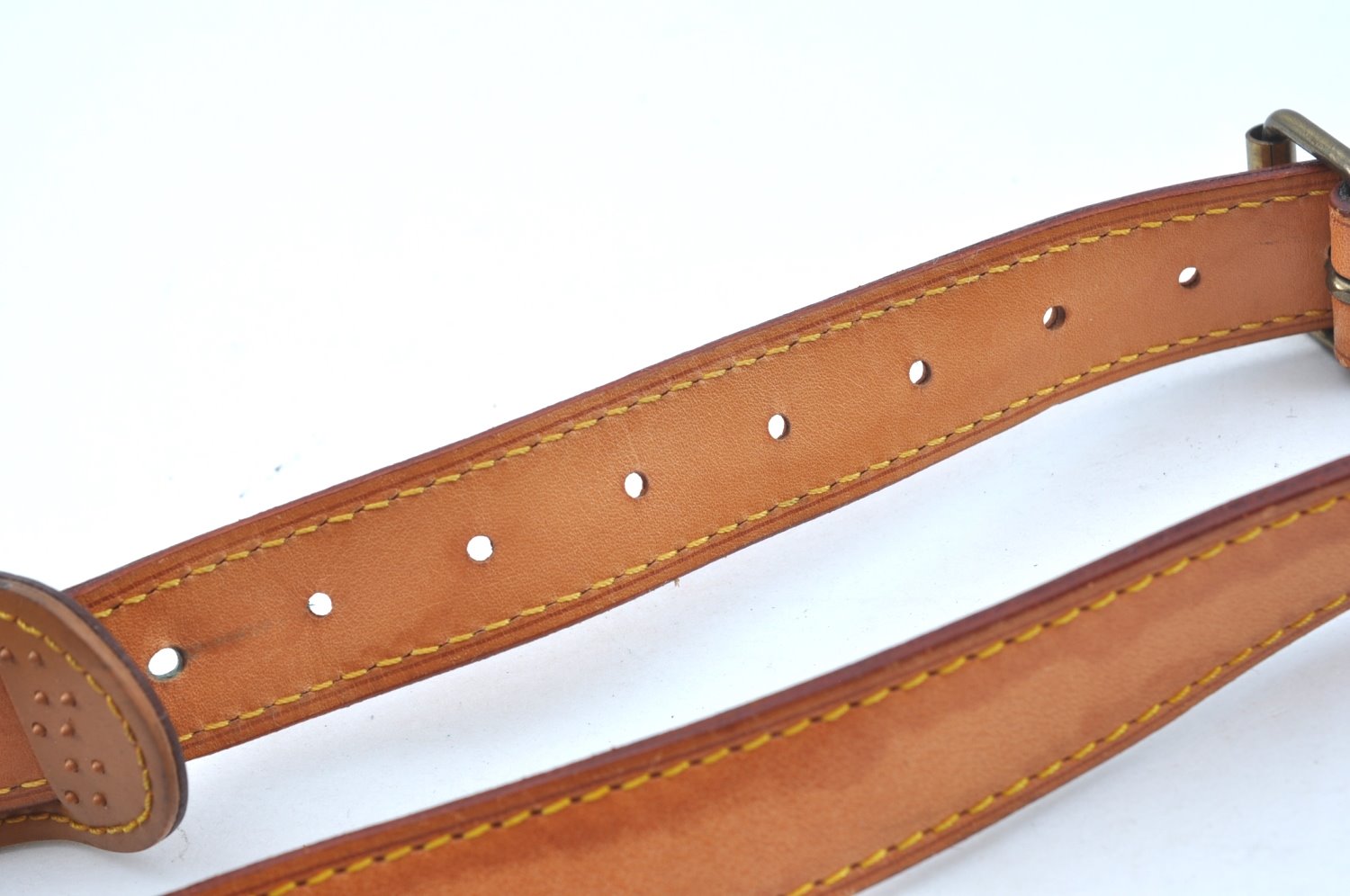 Authentic Louis Vuitton Leather Shoulder Strap Beige 39.8-44.1