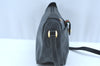 Authentic GUCCI Web Sherry Line Shoulder Cross Bag GG PVC Leather Black K9556