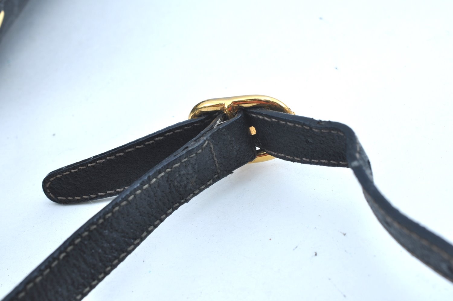Authentic GUCCI Web Sherry Line Shoulder Cross Bag GG PVC Leather Black K9556