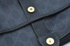 Authentic GUCCI Web Sherry Line Shoulder Cross Bag GG PVC Leather Black K9556