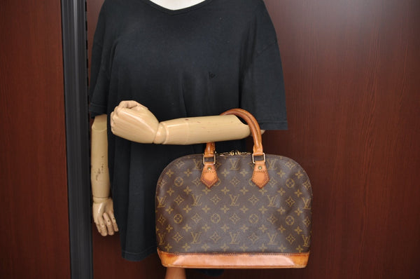 Authentic Louis Vuitton Monogram Alma Hand Bag Purse M51130 LV K9559