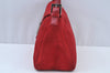 Authentic FENDI Shoulder Hand Bag Purse Suede Red K9562