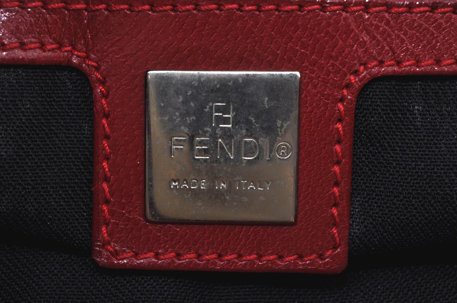 Authentic FENDI Shoulder Hand Bag Purse Suede Red K9562