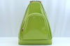 Authentic GUCCI Bamboo ShoulderBag Enamel Green Junk K9566