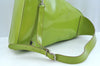 Authentic GUCCI Bamboo ShoulderBag Enamel Green Junk K9566