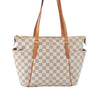 Authentic Louis Vuitton Damier Azur Totally PM Tote Bag White N41280 LV K9567