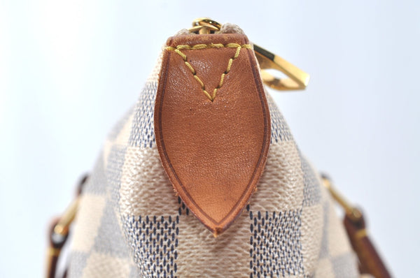 Authentic Louis Vuitton Damier Azur Totally PM Tote Bag White N41280 LV K9567