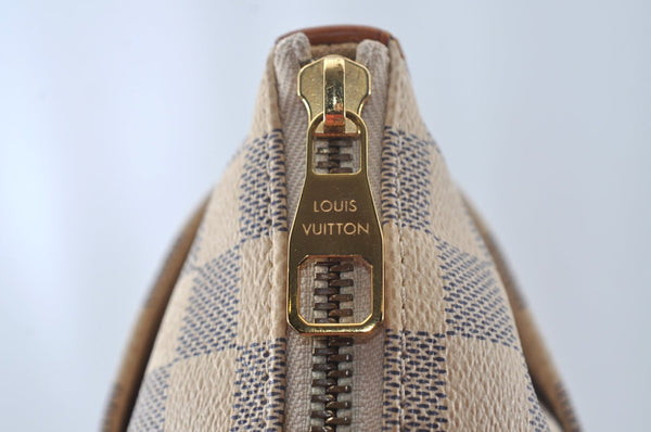 Authentic Louis Vuitton Damier Azur Totally PM Tote Bag White N41280 LV K9567