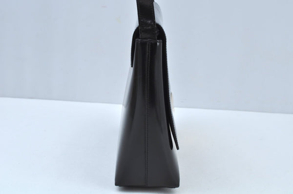 Authentic GUCCI Vintage ShoulderBag Leather Black Junk K9569