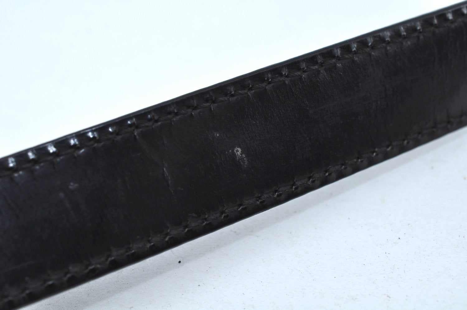 Authentic GUCCI Vintage ShoulderBag Leather Black Junk K9569