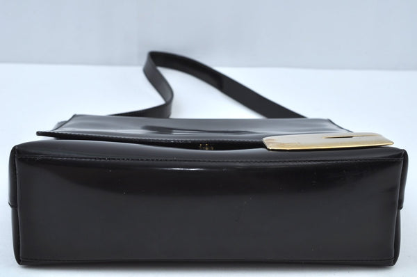 Authentic GUCCI Vintage ShoulderBag Leather Black Junk K9569