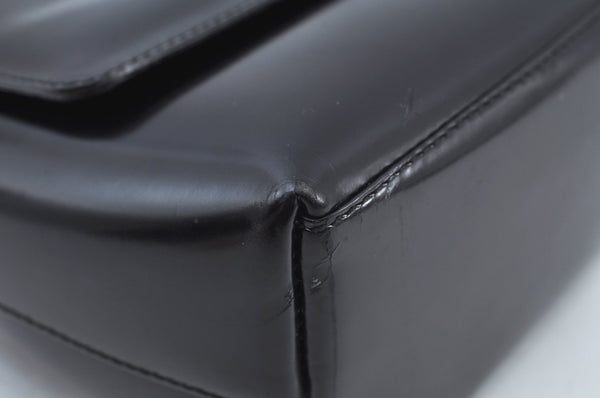 Authentic GUCCI Vintage ShoulderBag Leather Black Junk K9569