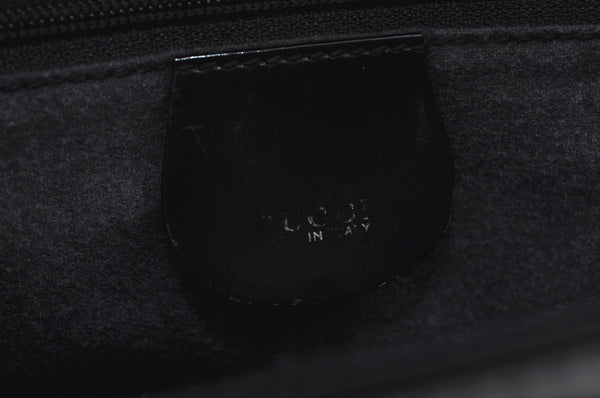 Authentic GUCCI Vintage ShoulderBag Leather Black Junk K9569