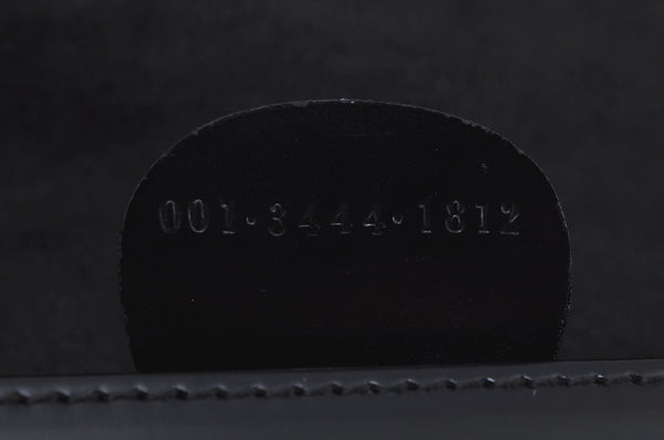 Authentic GUCCI Vintage ShoulderBag Leather Black Junk K9569