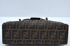 Authentic FENDI Zucca Shoulder Hand Bag Canvas Leather Brown K9570