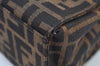 Authentic FENDI Zucca Shoulder Hand Bag Canvas Leather Brown K9570