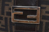 Authentic FENDI Zucca Shoulder Hand Bag Canvas Leather Brown K9570