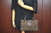 Authentic FENDI Zucca Shoulder Hand Bag Canvas Leather Brown K9570