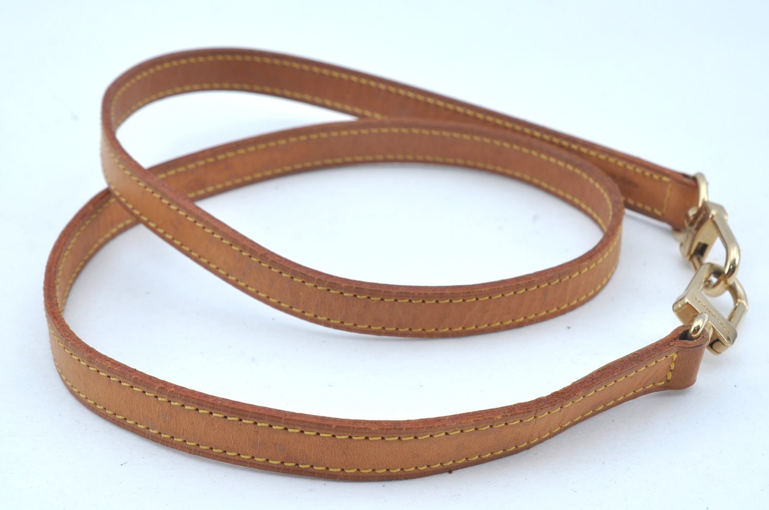 Authentic Louis Vuitton Leather Shoulder Strap Beige 38.2