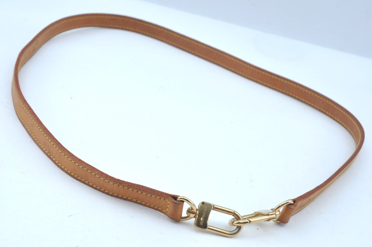 Authentic Louis Vuitton Leather Shoulder Strap Beige 38.2