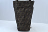 Authentic FENDI Zucca Hand Tote Bag Canvas Brown K9572