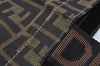 Authentic FENDI Zucca Hand Tote Bag Canvas Brown K9572