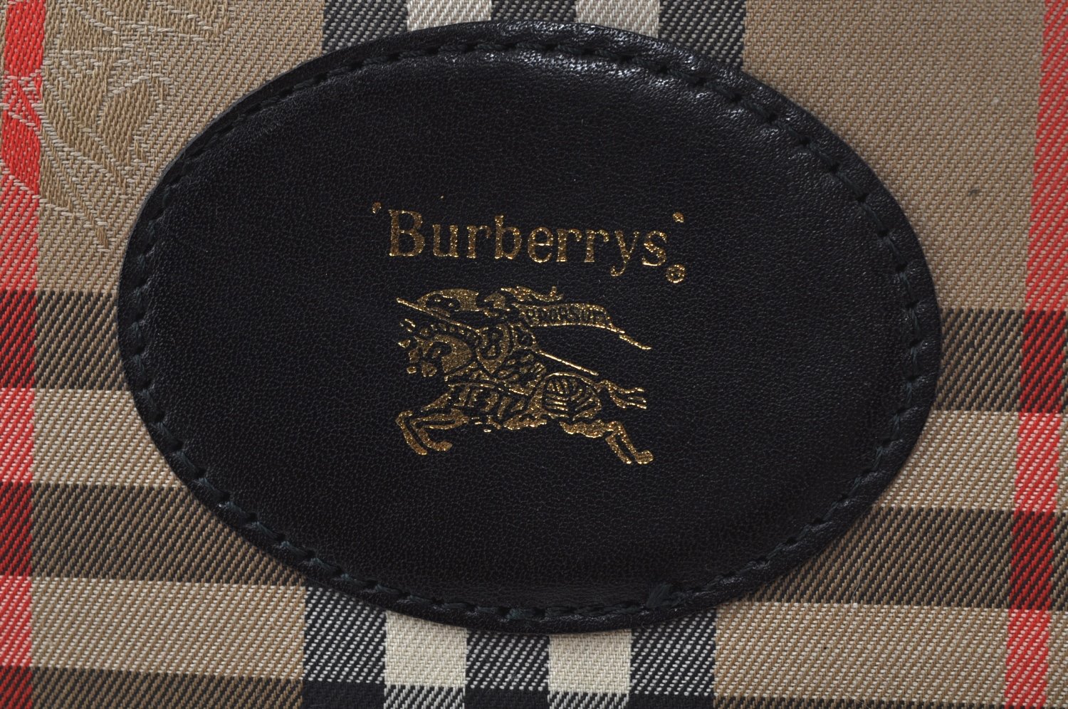 Authentic Burberrys Nova Check Garment Cover Canvas Leather Beige Brown K9574